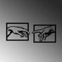 Wallity Hands Escultura de Pared de Metal Negra (2 Piezas)